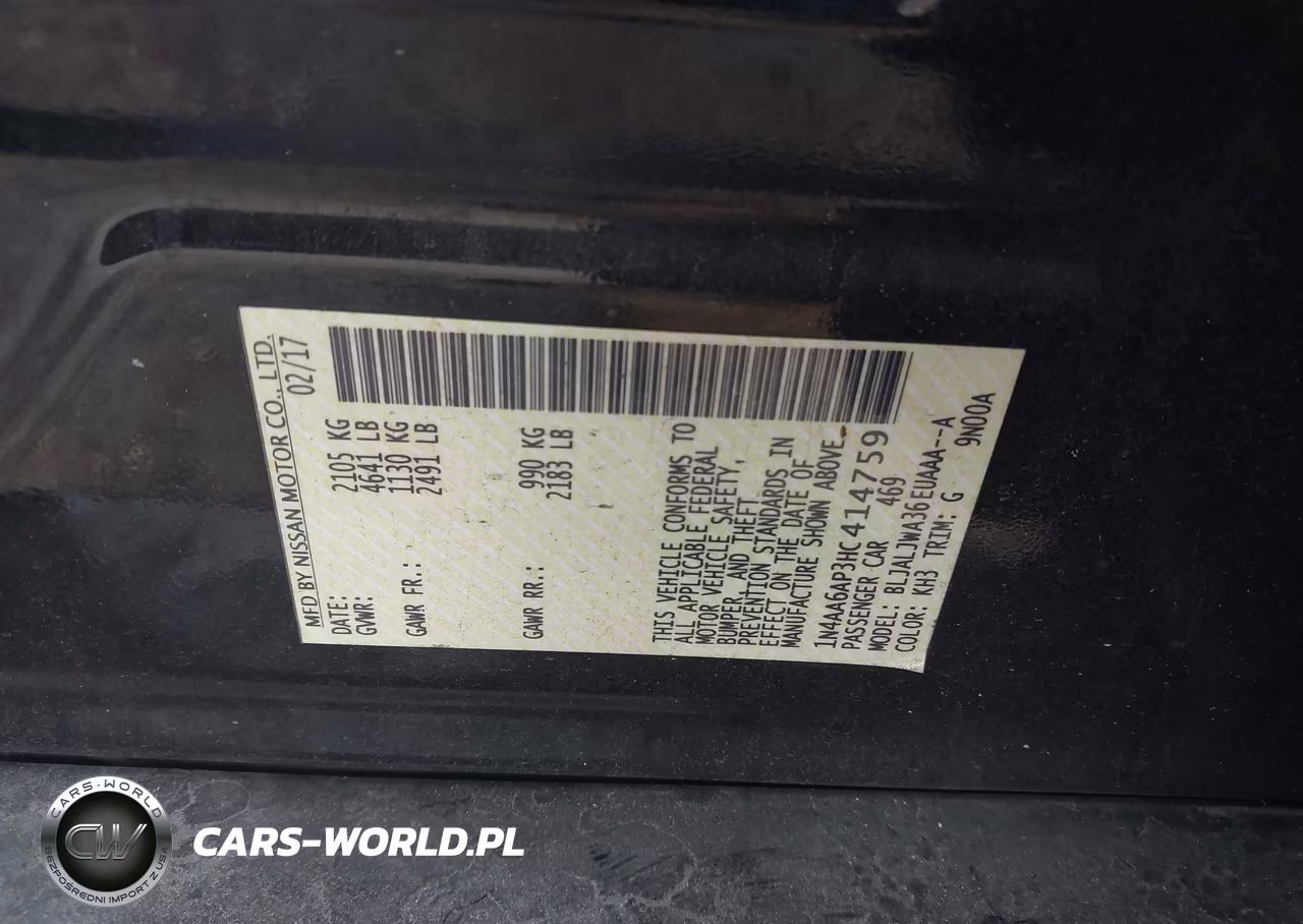 2017 Nissan Maxima 3.5 Sv VIN:1N4AA6AP3HC414759 - 9