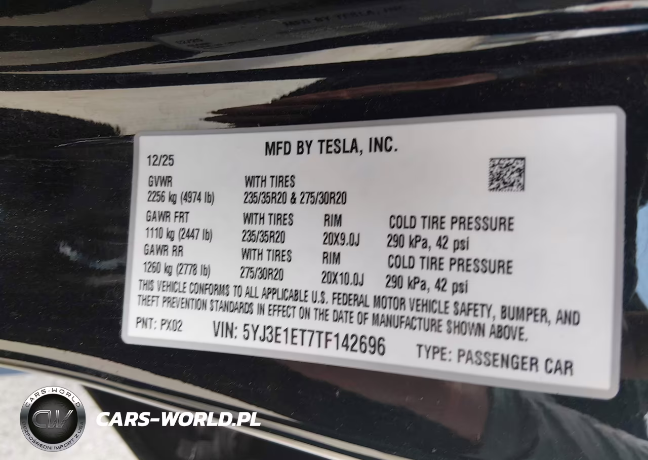 2026 Tesla Model 3 Performance All-Wheel Drive VIN:5YJ3E1ET7TF142696 - 9