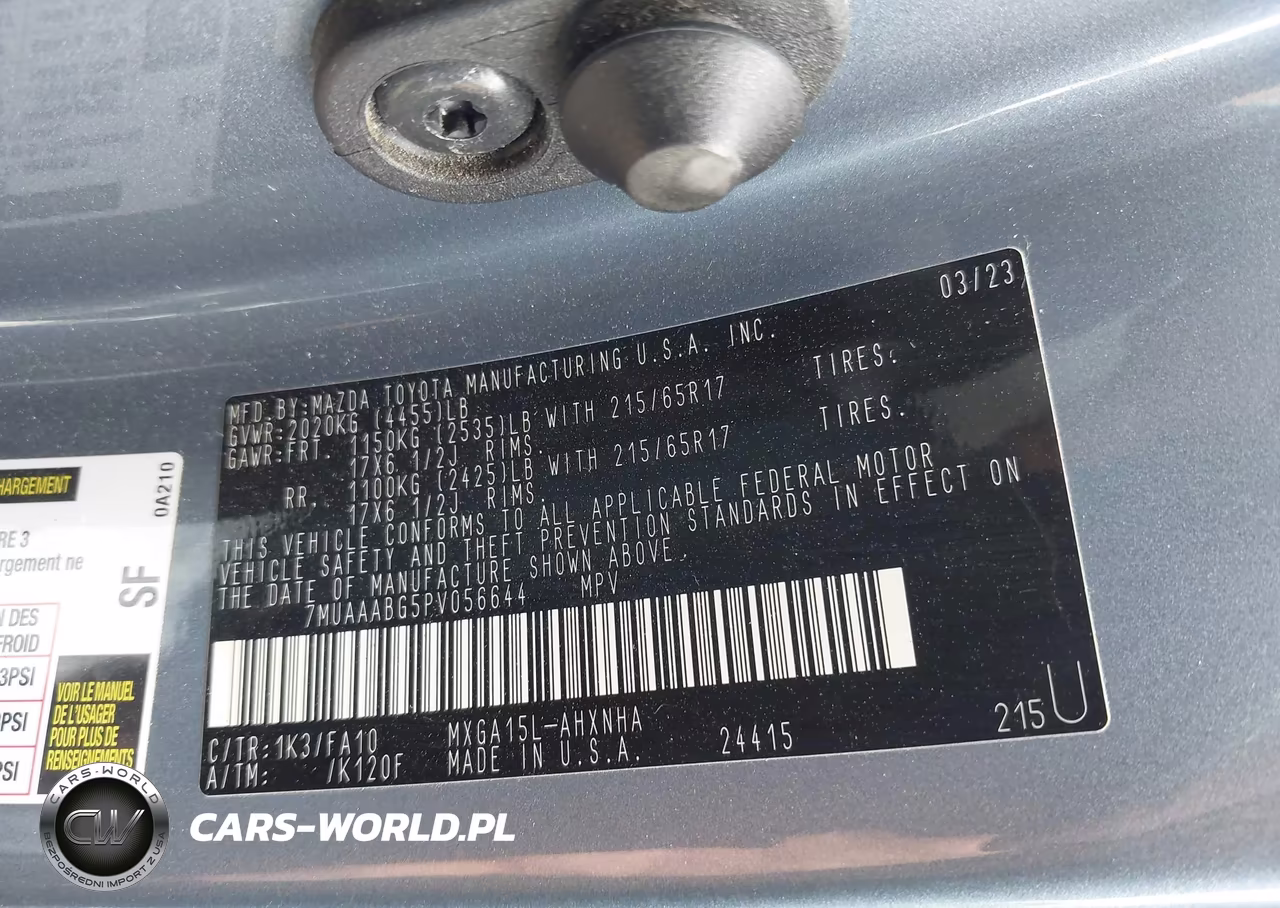 2023 Toyota Corolla Cross L VIN:7MUAAABG5PV056644 - 9