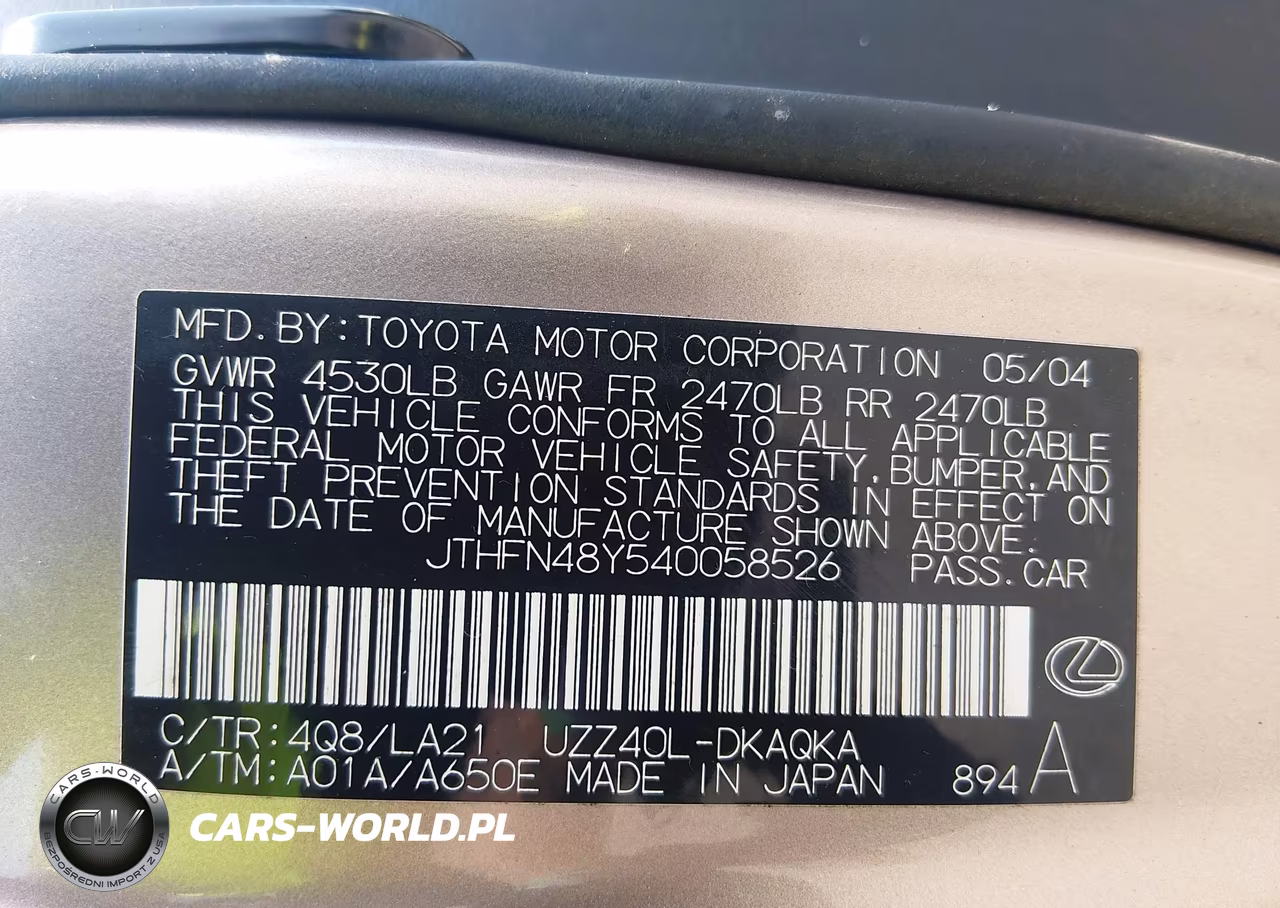 2004 Lexus Sc 430 VIN:JTHFN48Y540058526 - 9