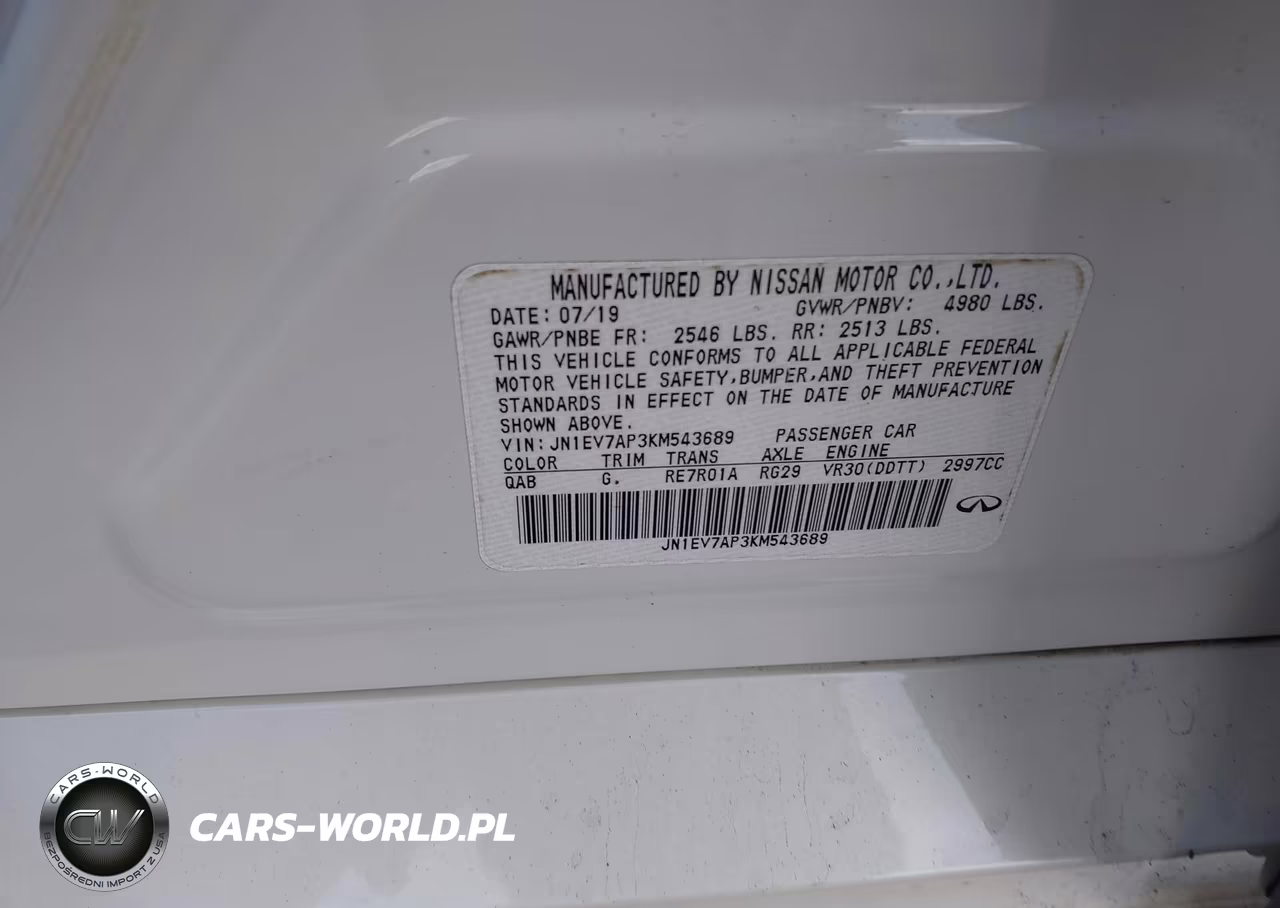 2019 Infiniti Q50 3.0T Luxe VIN:JN1EV7AP3KM543689 - 9