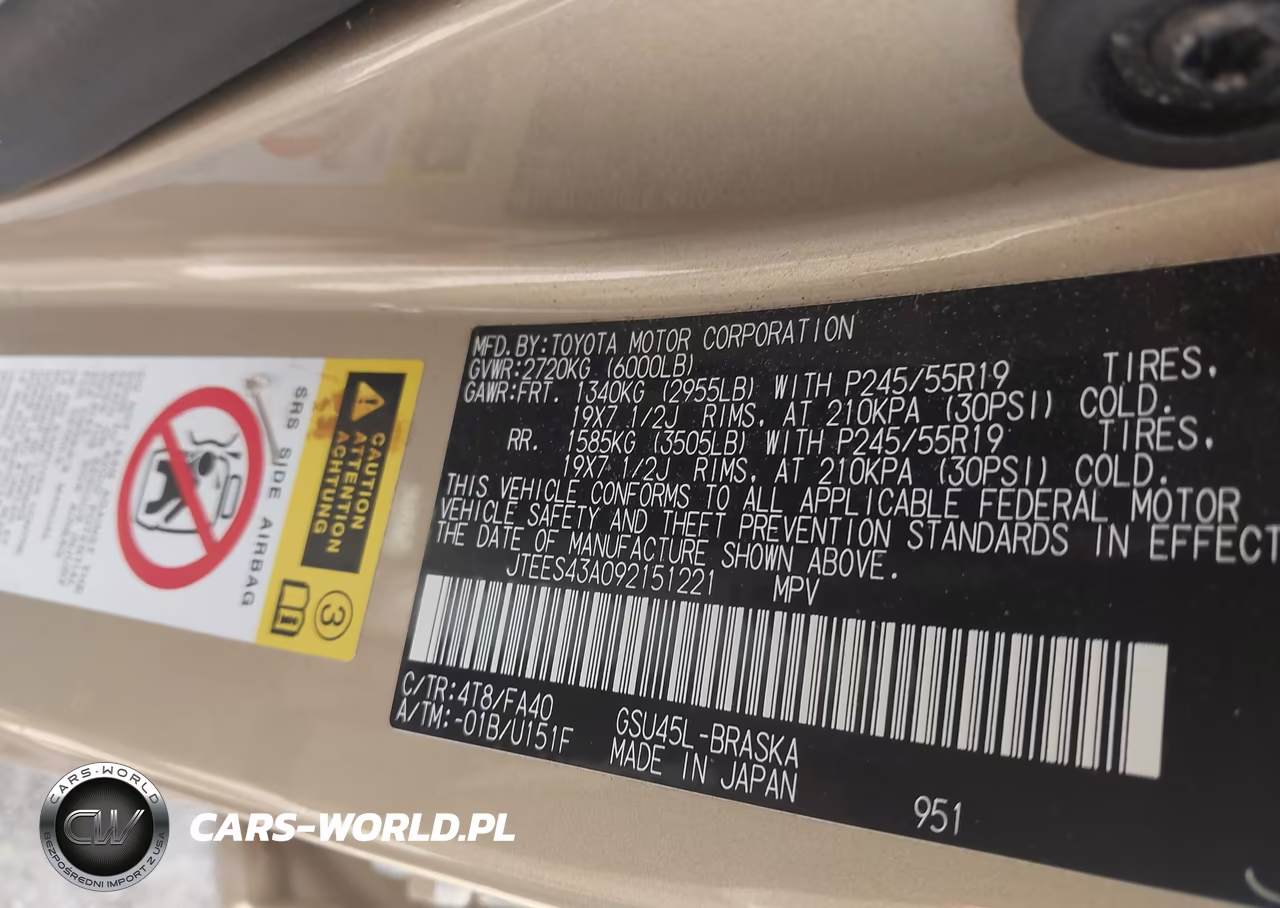 2009 Toyota Highlander Sport VIN:JTEES43A092151221 - 9