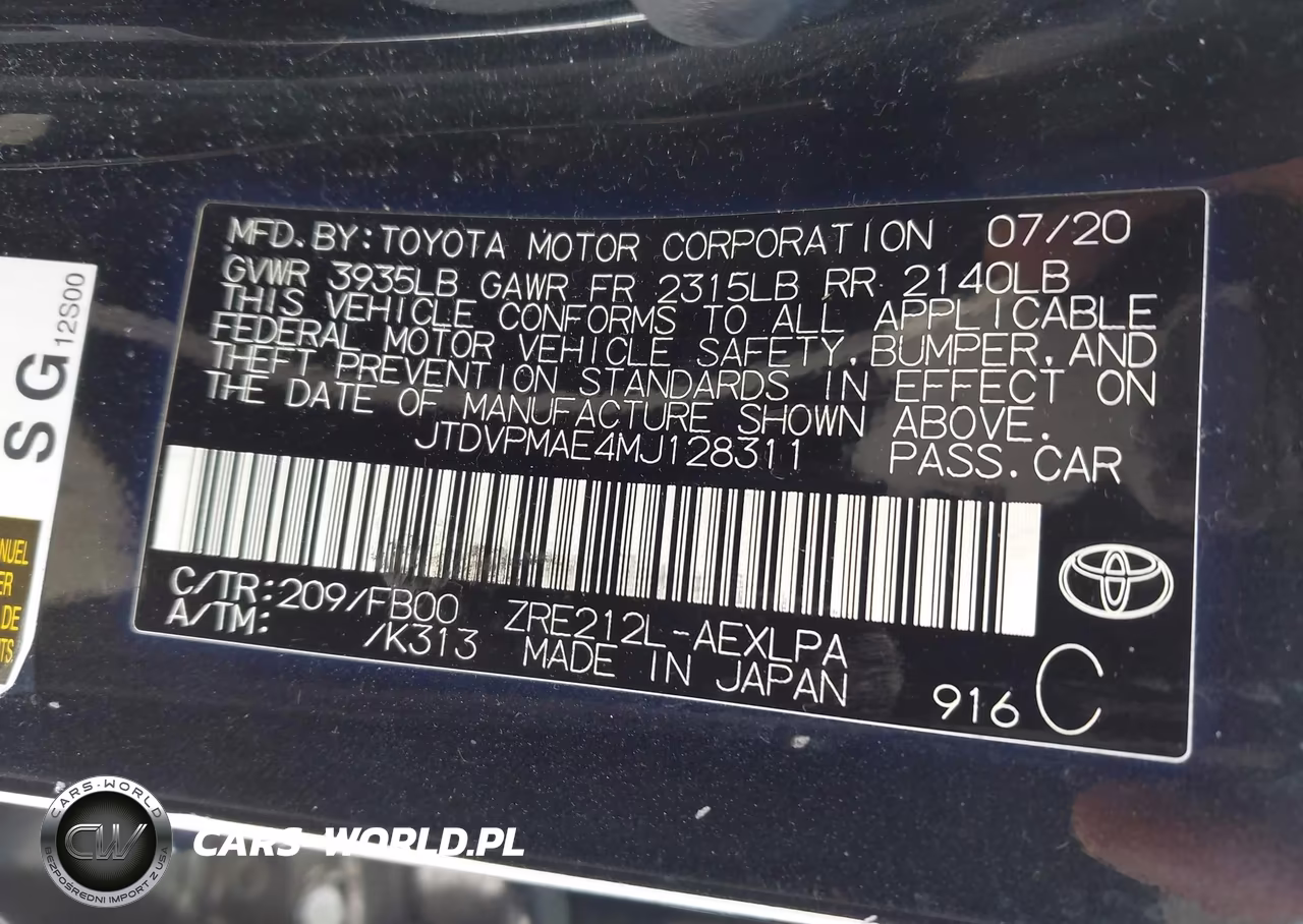 2021 Toyota Corolla Le VIN:JTDVPMAE4MJ128311 - 9