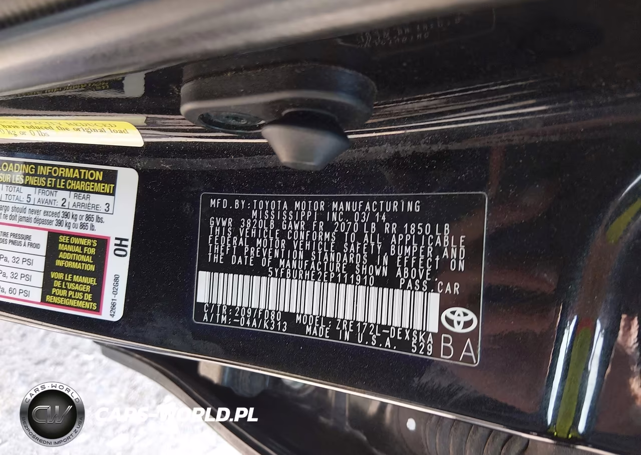2014 Toyota Corolla S Plus VIN:5YFBURHE2EP111910 - 9