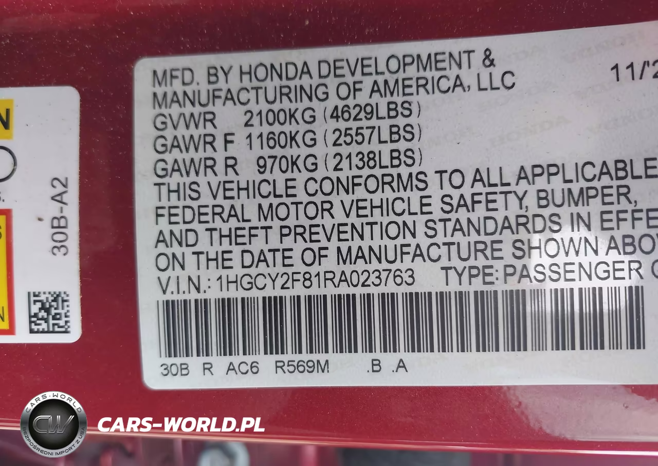 2024 Honda Accord Hybrid Touring VIN:1HGCY2F81RA023763 - 9