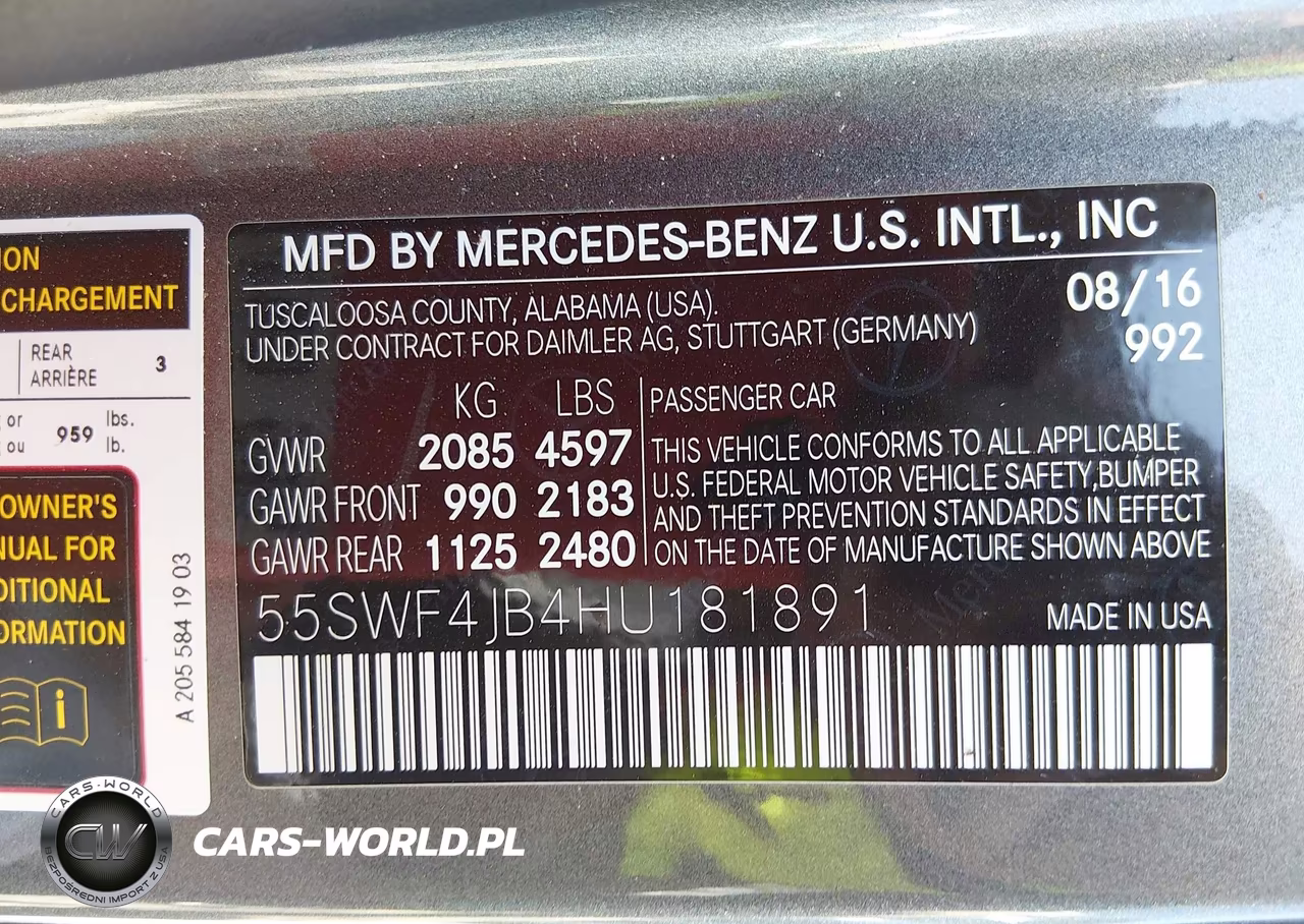 2017 Mercedes-Benz C 300 VIN:55SWF4JB4HU181891 - 9