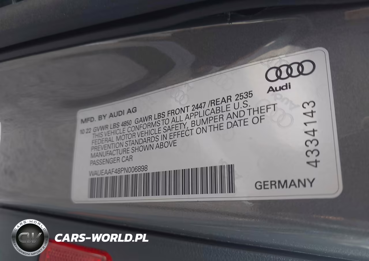 2023 Audi A4 Premium Plus 45 Tfsi S Line Quattro S Tronic VIN:WAUEAAF48PN006898 - 9