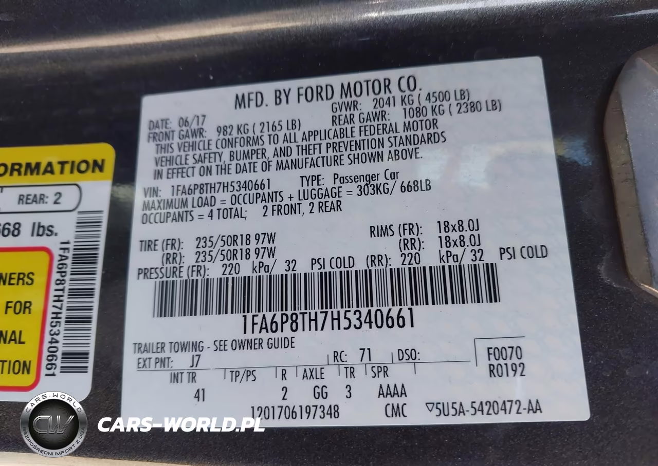 2017 Ford Mustang Ecoboost VIN:1FA6P8TH7H5340661 - 9
