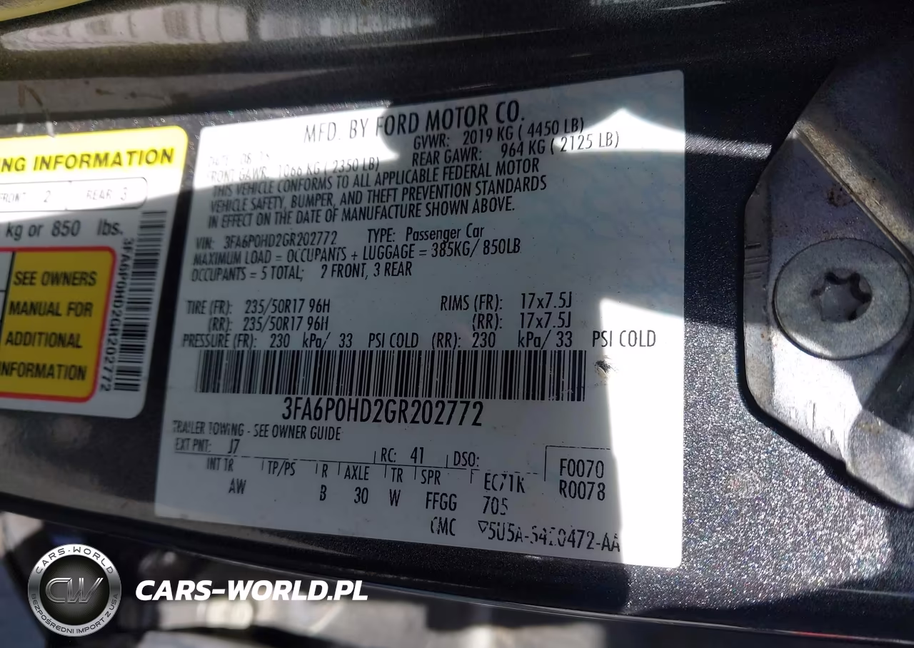 2016 Ford Fusion Se VIN:3FA6P0HD2GR202772 - 9
