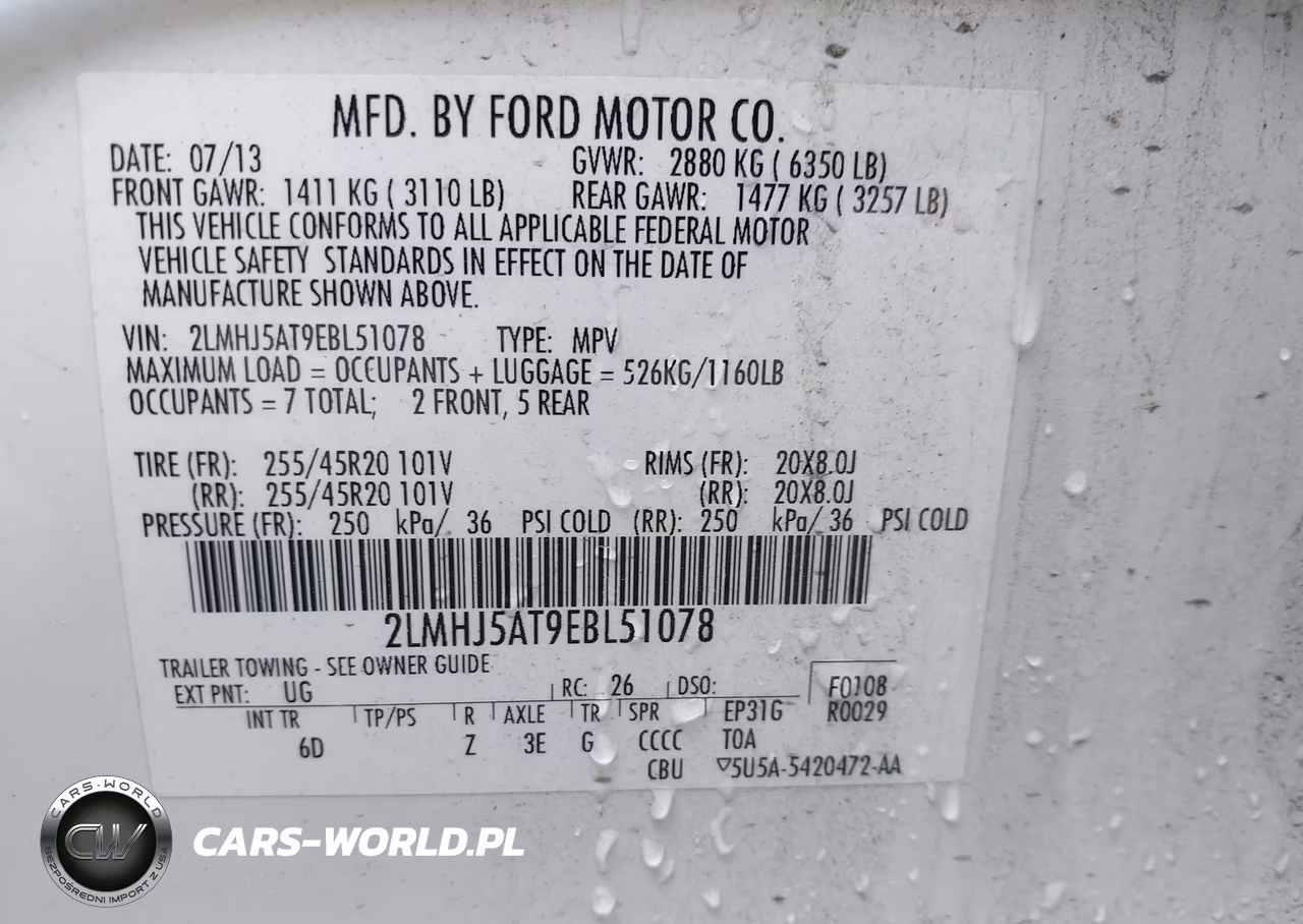 2014 Lincoln Mkt Ecoboost VIN:2LMHJ5AT9EBL51078 - 9