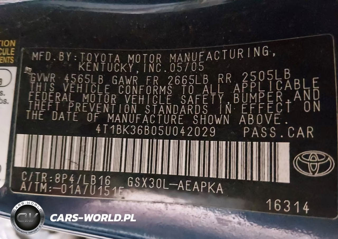 2005 Toyota Avalon Limited VIN:4T1BK36B05U042029 - 9