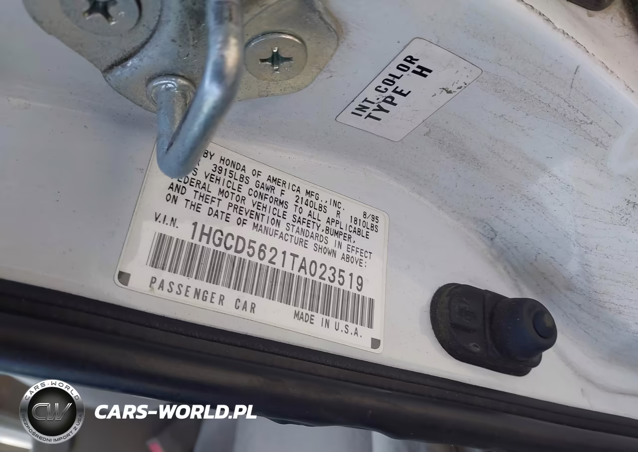 1996 Honda Accord Dx VIN:1HGCD5621TA023519 - 9