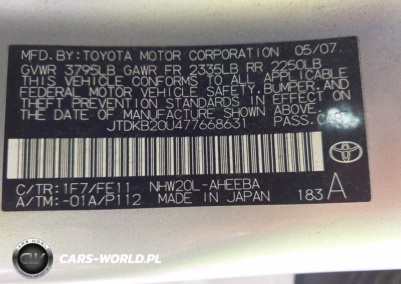 2007 Toyota Prius VIN:JTDKB20U477668631 - 9