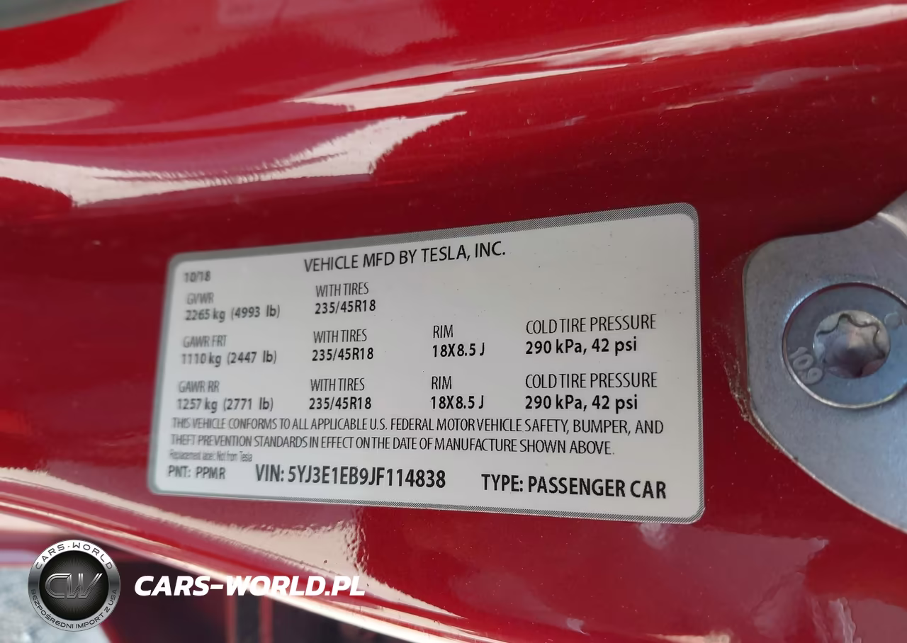 2018 Tesla Model 3 Long Range-Performance VIN:5YJ3E1EB9JF114838 - 9