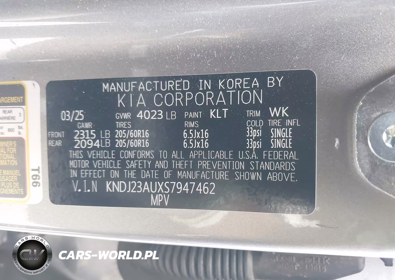 2025 Kia Soul Lx VIN:KNDJ23AUXS7947462 - 9