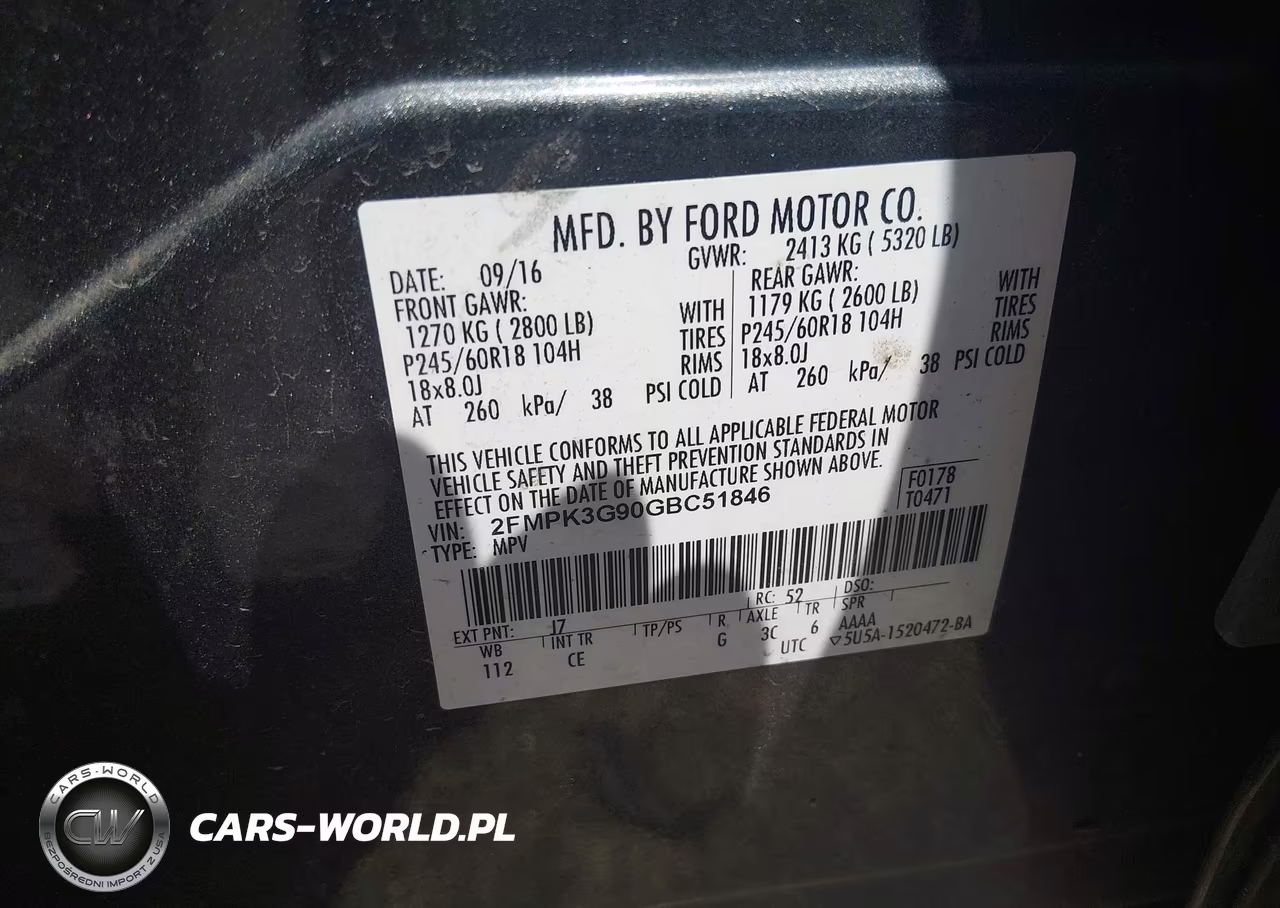 2016 Ford Edge Se VIN:2FMPK3G90GBC51846 - 9