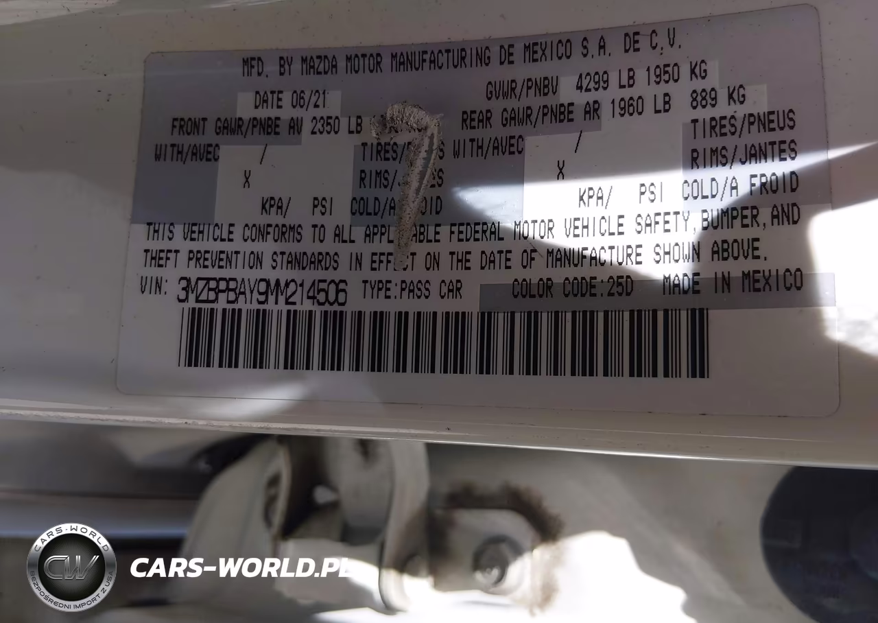 2021 Mazda Mazda3 2.5 Turbo VIN:3MZBPBAY9MM214506 - 9