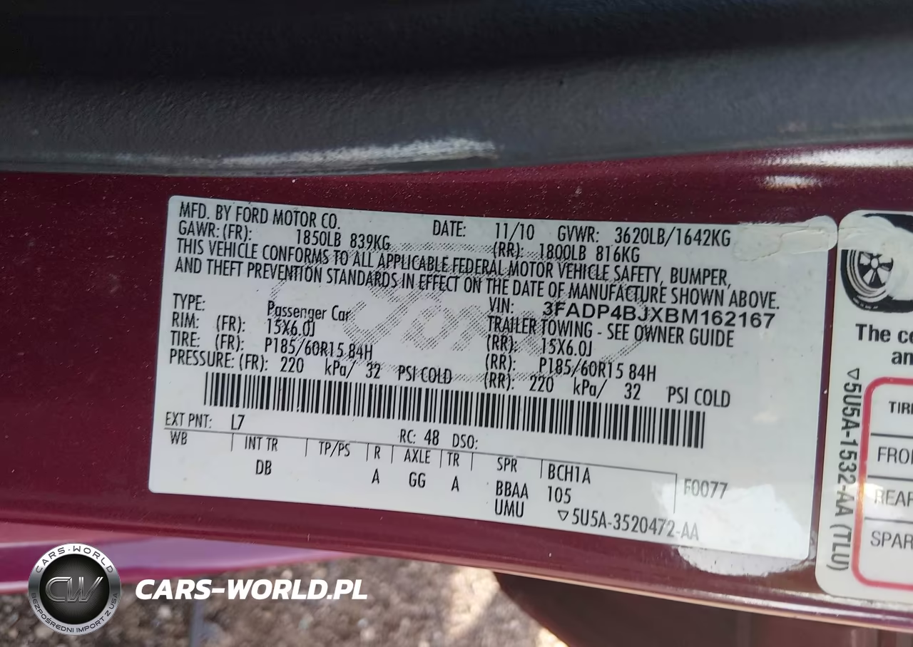 2011 Ford Fiesta Se VIN:3FADP4BJXBM162167 - 9