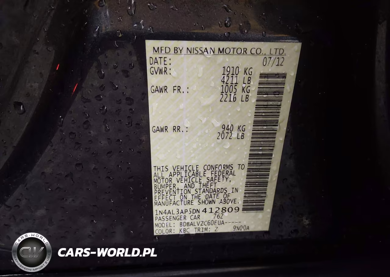 2013 Nissan Altima 2.5 Sl VIN:1N4AL3AP5DN412809 - 9