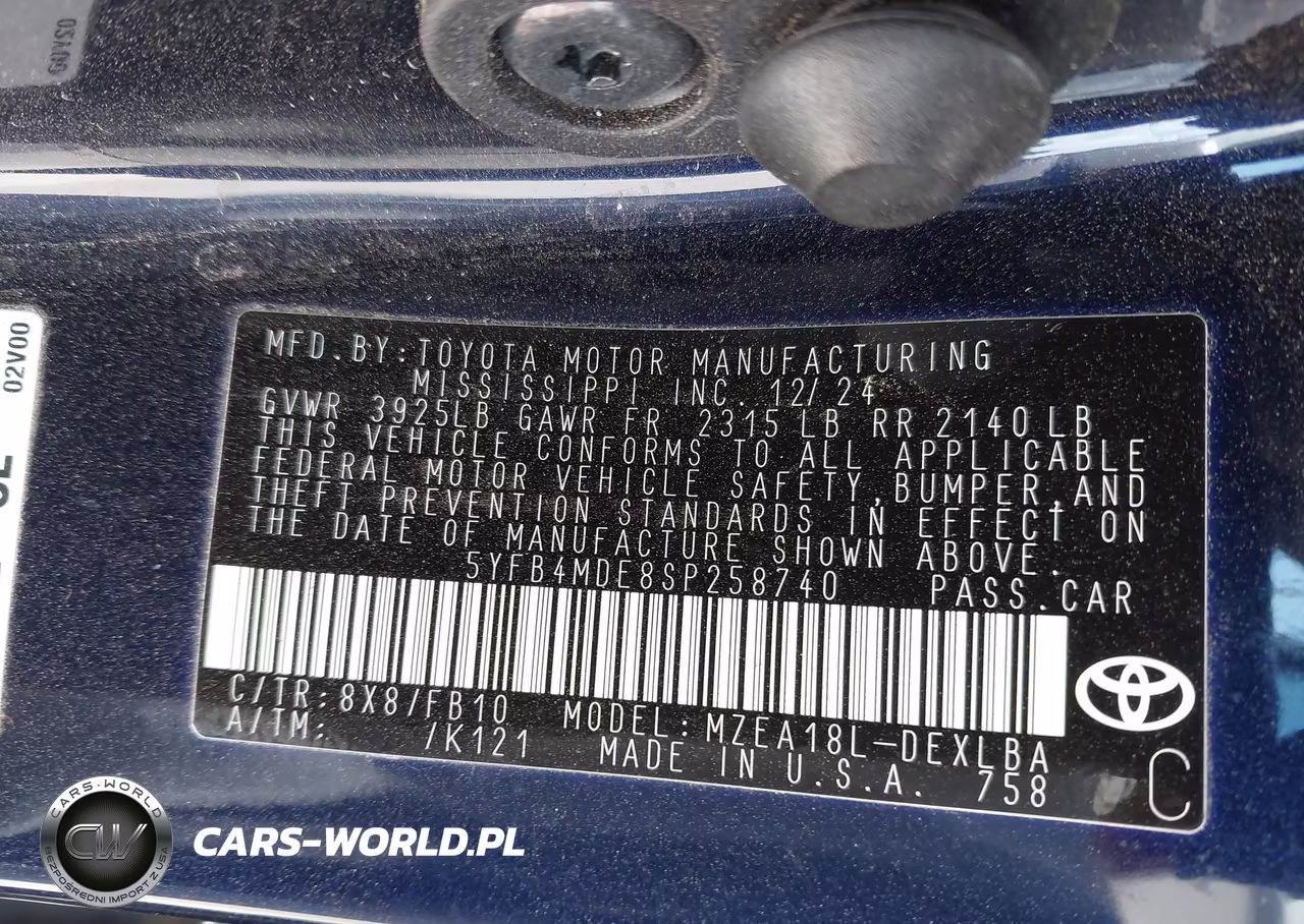 2025 Toyota Corolla Le VIN:5YFB4MDE8SP258740 - 9
