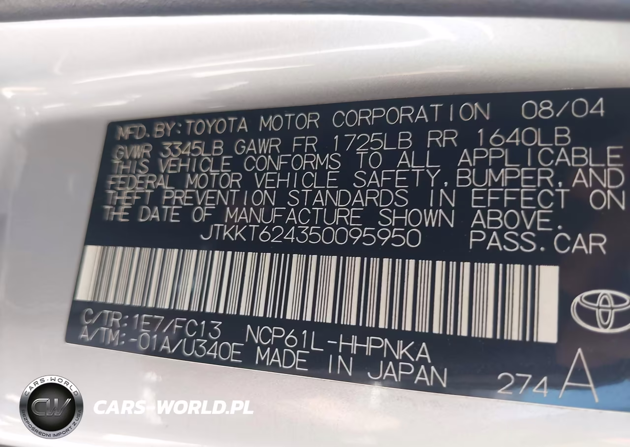 2005 Scion Xa VIN:JTKKT624350095950 - 9