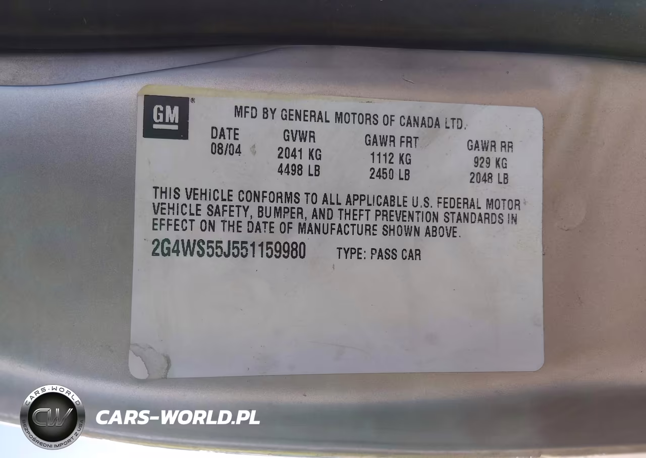 2005 Buick Century VIN:2G4WS55J551159980 - 9
