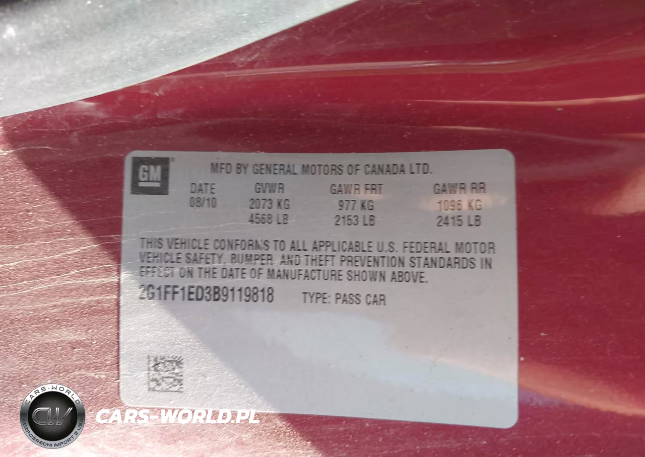 2011 Chevrolet Camaro 1Lt VIN:2G1FF1ED3B9119818 - 9