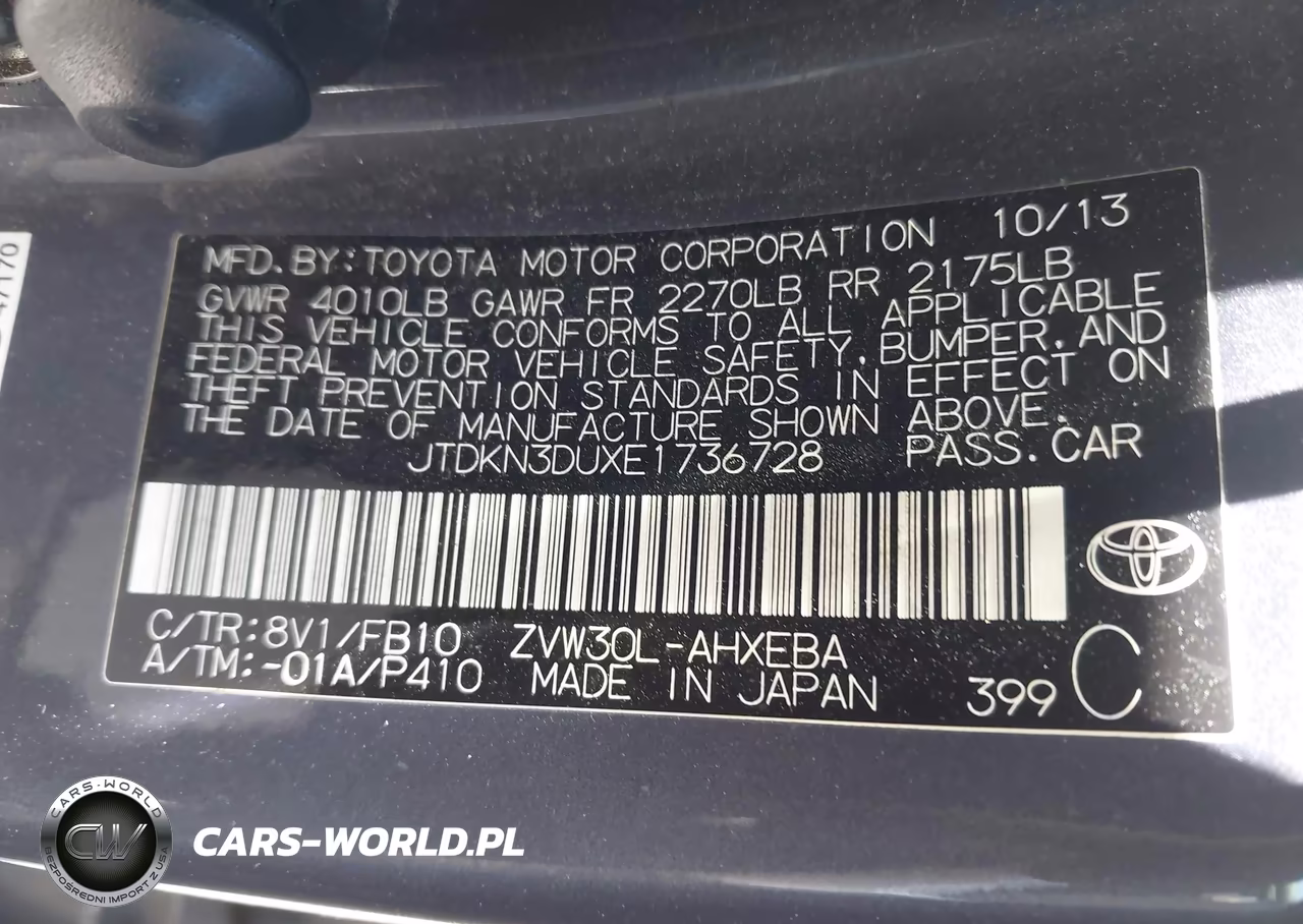 2014 Toyota Prius Three VIN:JTDKN3DUXE1736728 - 9
