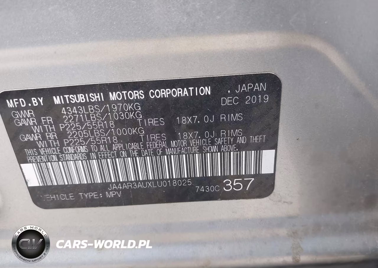 2020 Mitsubishi Outlander Sport 2.0 Se Awc VIN:JA4AR3AUXLU018025 - 9