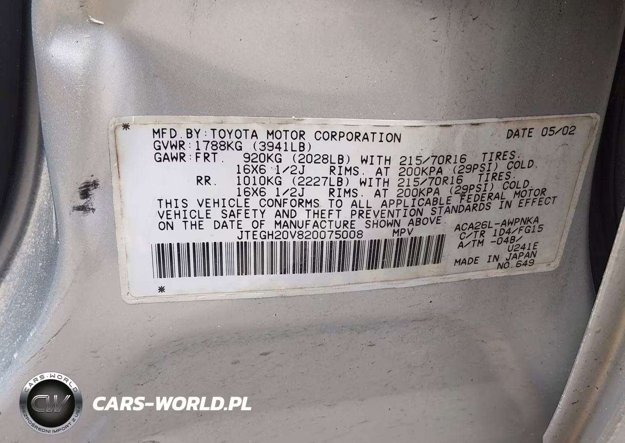 2002 Toyota Rav4 VIN:JTEGH20V820075008 - 9