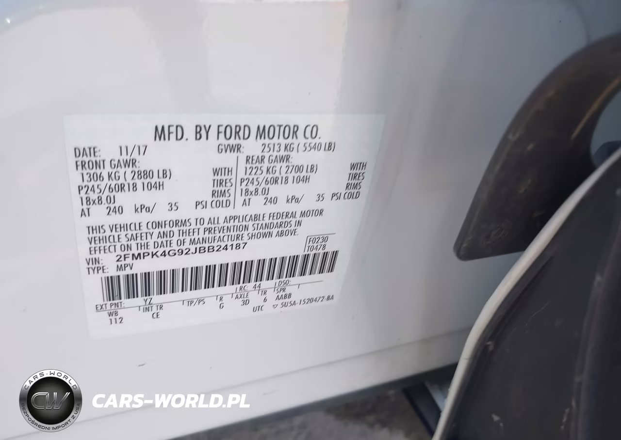2018 Ford Edge Se VIN:2FMPK4G92JBB24187 - 9