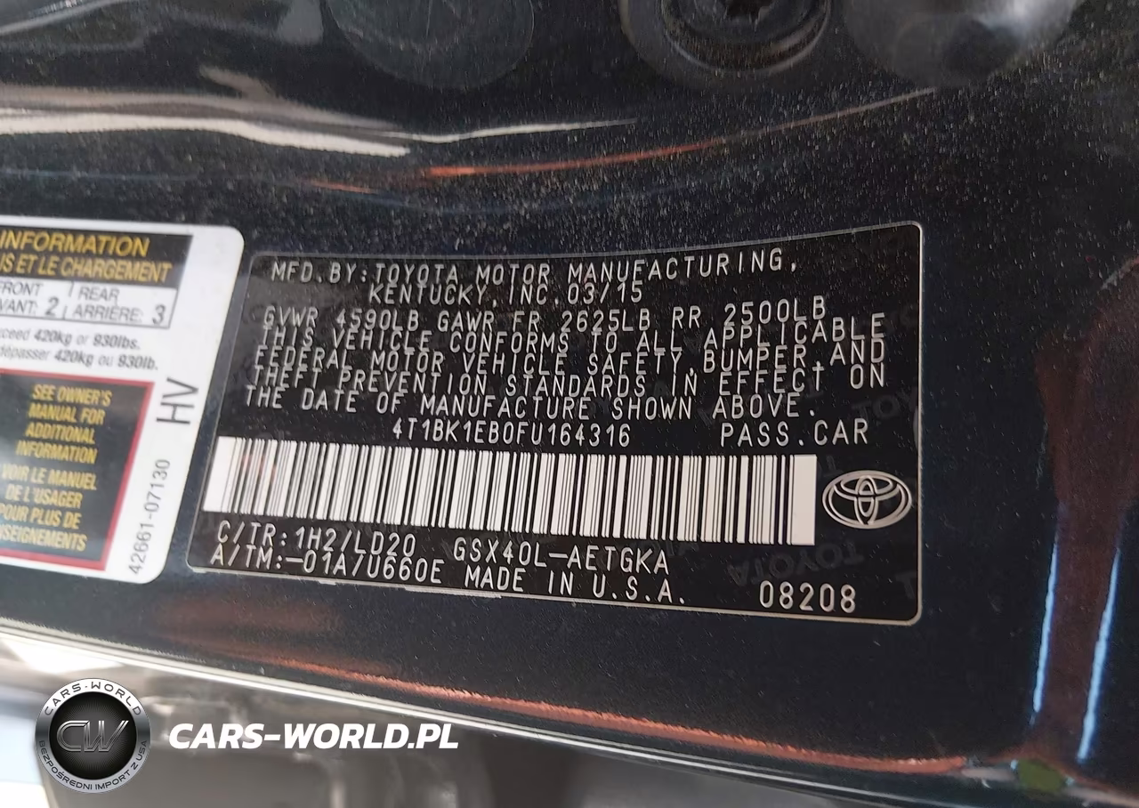 2015 Toyota Avalon Xle VIN:4T1BK1EB0FU164316 - 9