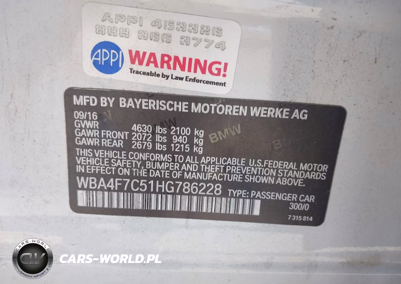 2017 BMW 430I Gran Coupe VIN:WBA4F7C51HG786228 - 9