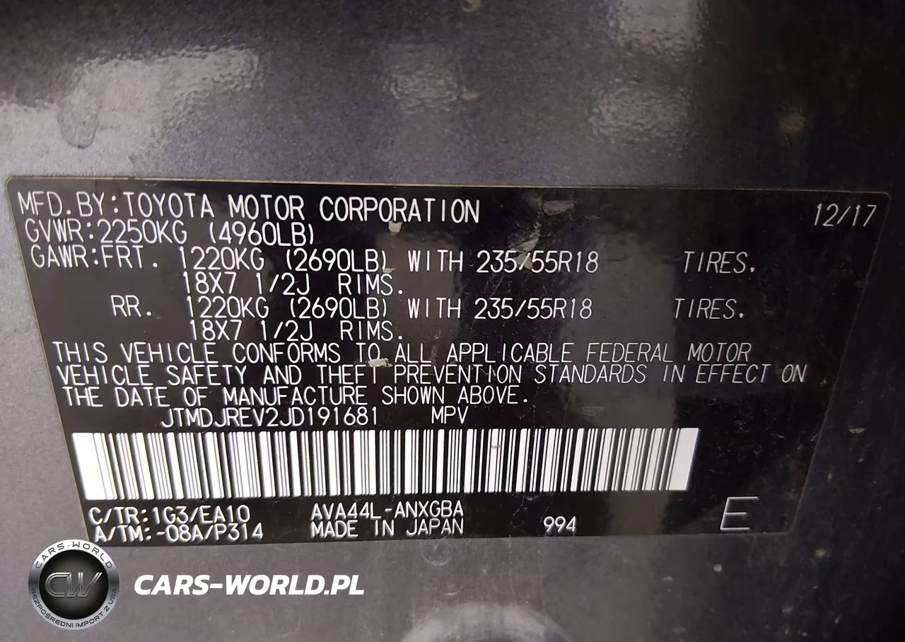2018 Toyota Rav4 Hybrid Limited VIN:JTMDJREV2JD191681 - 9