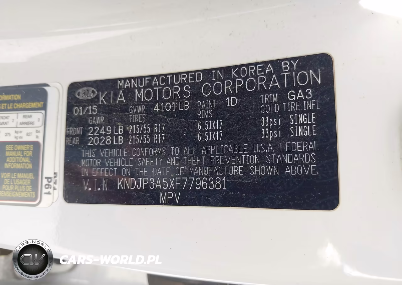 2015 Kia Soul + VIN:KNDJP3A5XF7796381 - 9