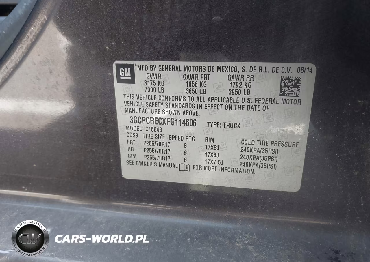 2015 Chevrolet Silverado 1500 Lt VIN:3GCPCRECXFG114606 - 9