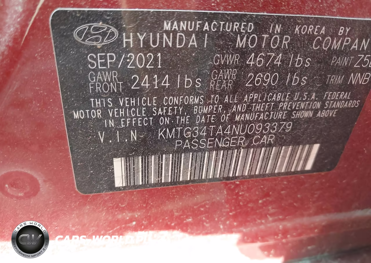 2022 Genesis G70 2.0T Rwd VIN:KMTG34TA4NU093379 - 9