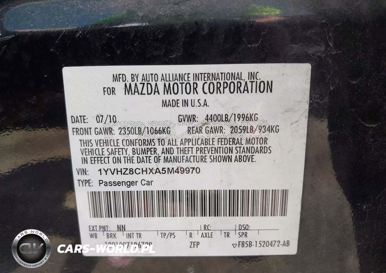 2010 Mazda Mazda6 I Touring VIN:1YVHZ8CHXA5M49970 - 9