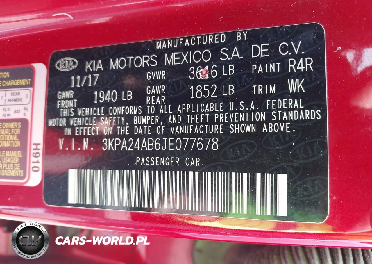 2018 Kia Rio S VIN:3KPA24AB6JE077678 - 9