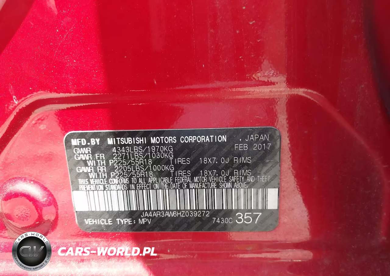 2017 Mitsubishi Outlander Sport 2.4 Se VIN:JA4AR3AW6HZ039272 - 9