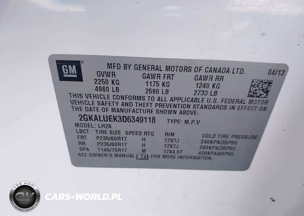 2013 GMC Terrain Slt-1 VIN:2GKALUEK3D6349118 - 9