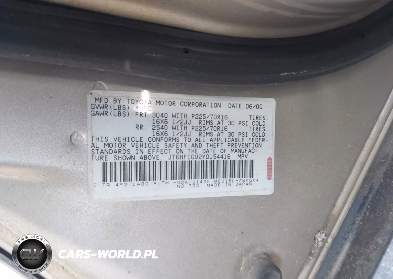 2000 Lexus Rx 300 VIN:JT6HF10U2Y0154416 - 9