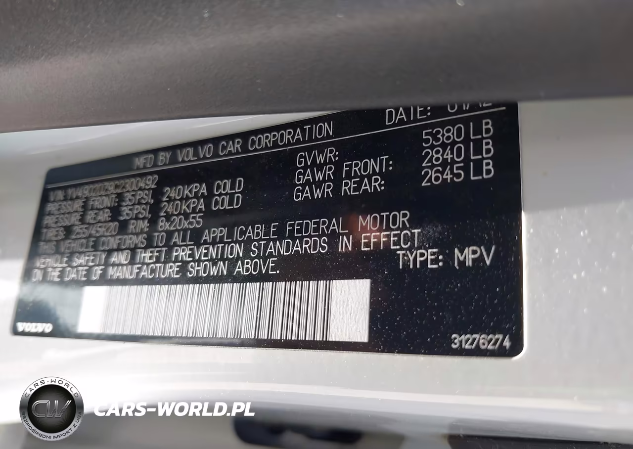 2012 Volvo Xc60 T6 Platinum VIN:YV4902DZ9C2300492 - 9