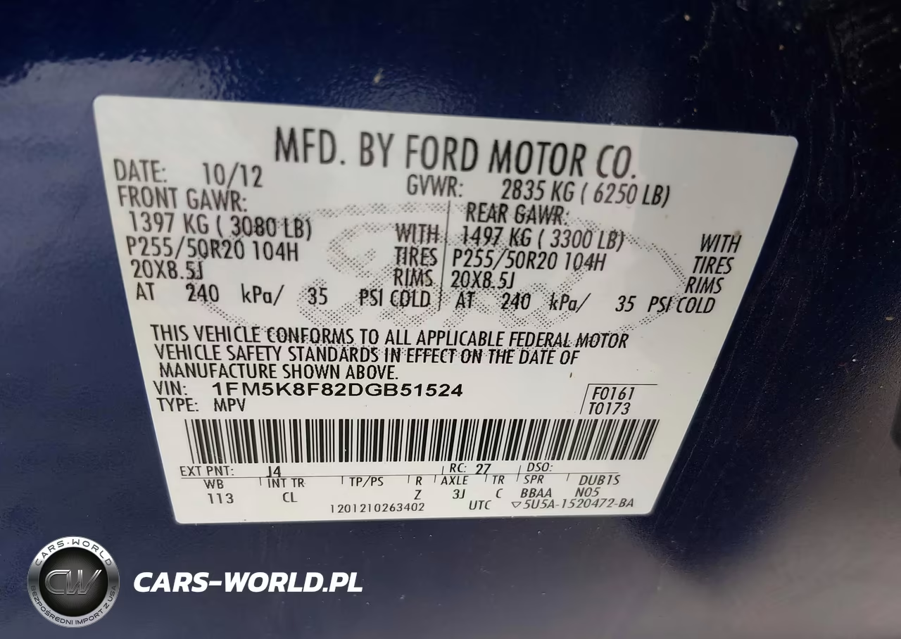 2013 Ford Explorer Limited VIN:1FM5K8F82DGB51524 - 9