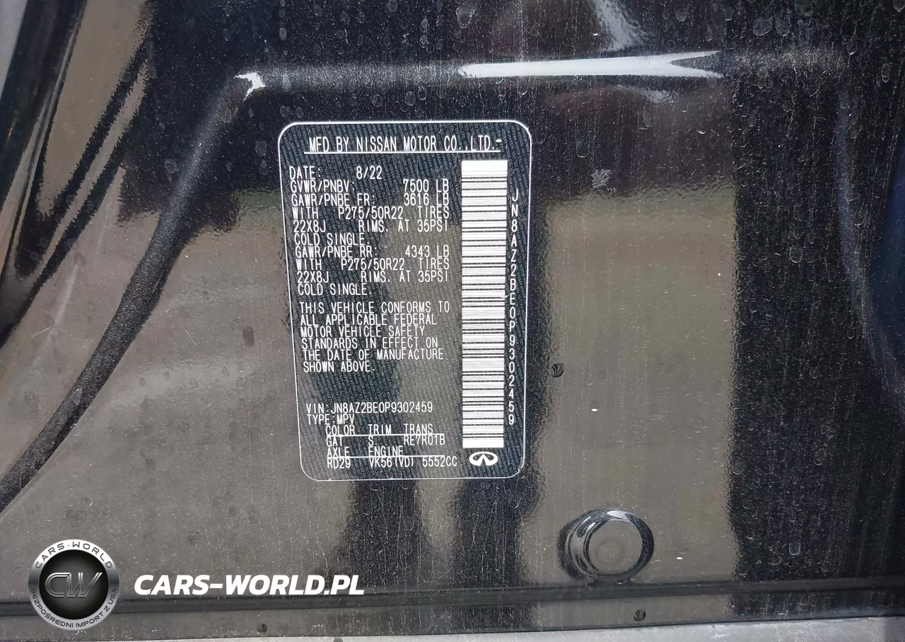 2023 Infiniti Qx80 Sensory Awd VIN:JN8AZ2BE0P9302459 - 9