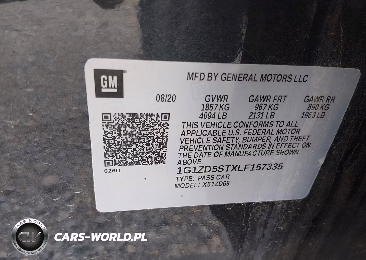 2020 Chevrolet Malibu Fwd Lt VIN:1G1ZD5STXLF157335 - 9