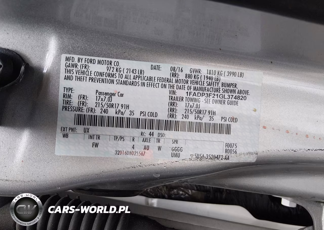 2016 Ford Focus Se VIN:1FADP3F21GL374820 - 9