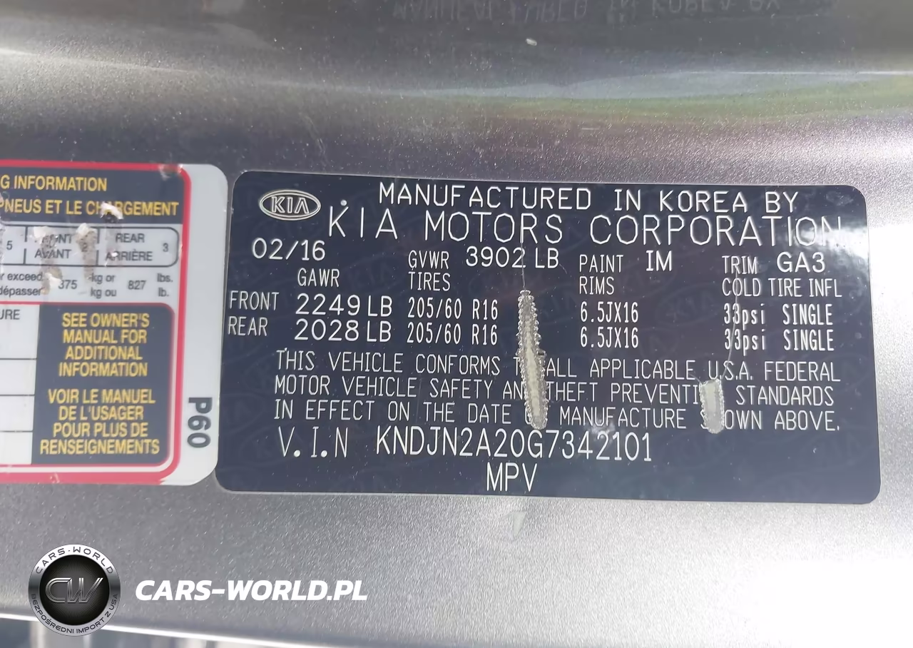 2016 Kia Soul VIN:KNDJN2A20G7342101 - 9