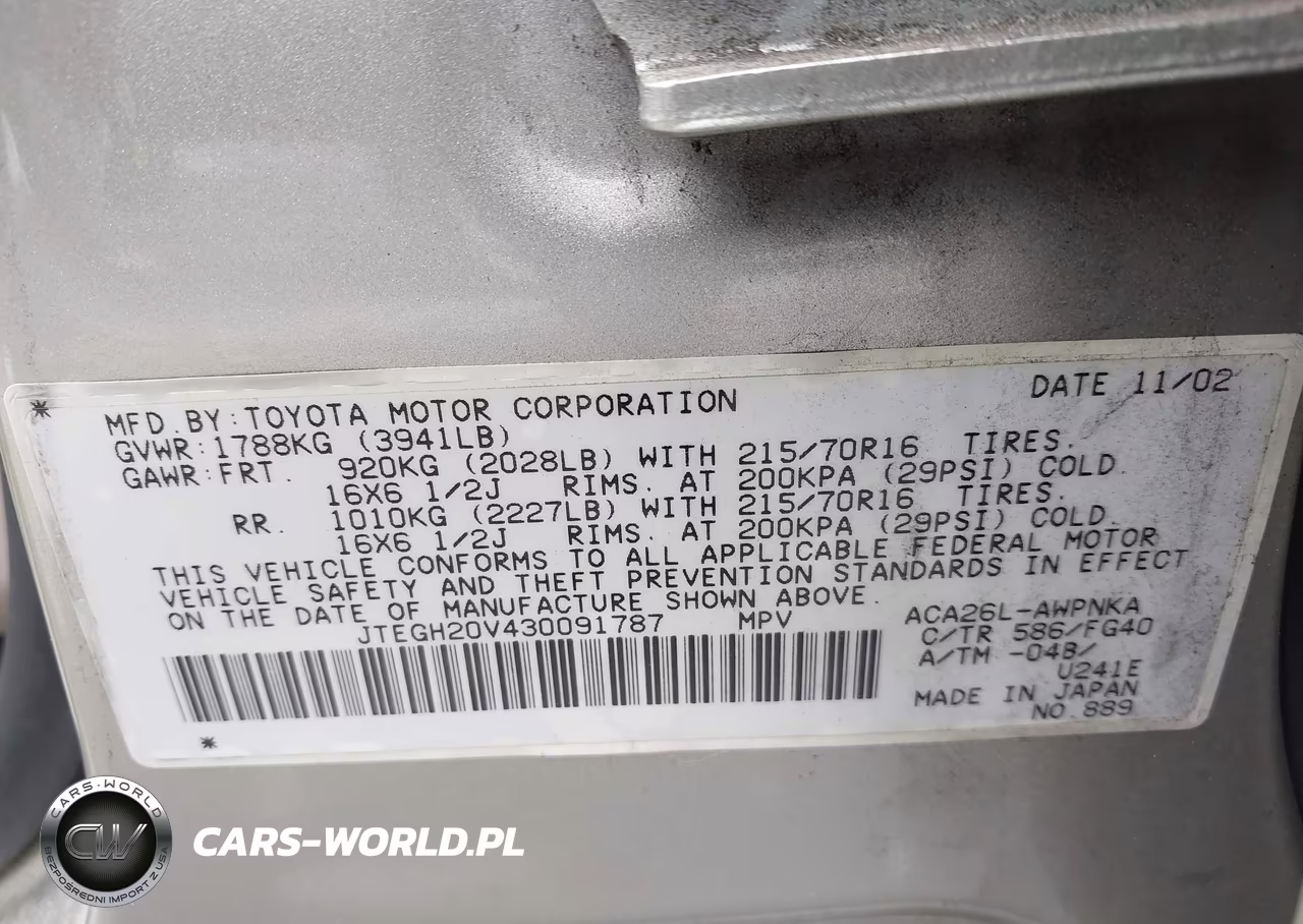 2003 Toyota Rav4 VIN:JTEGH20V430091787 - 9