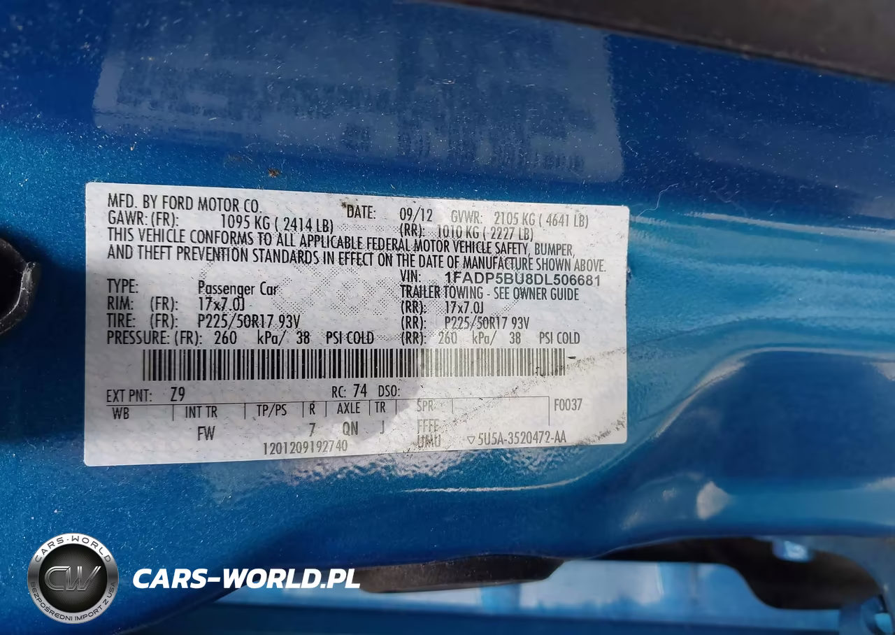 2013 Ford C-Max Hybrid Sel VIN:1FADP5BU8DL506681 - 9